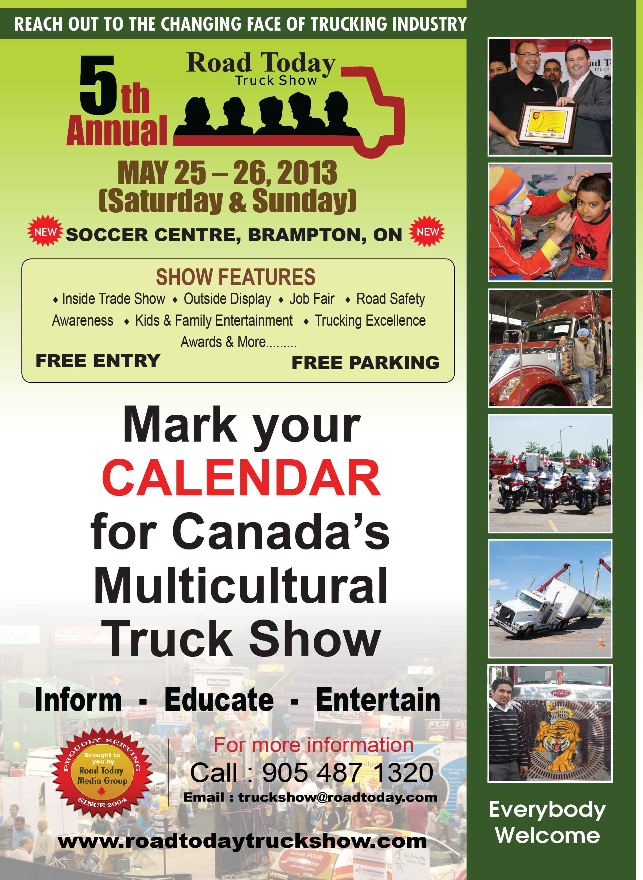 5th Annual Road Today Truck Show, May 25th-26th, Brampton