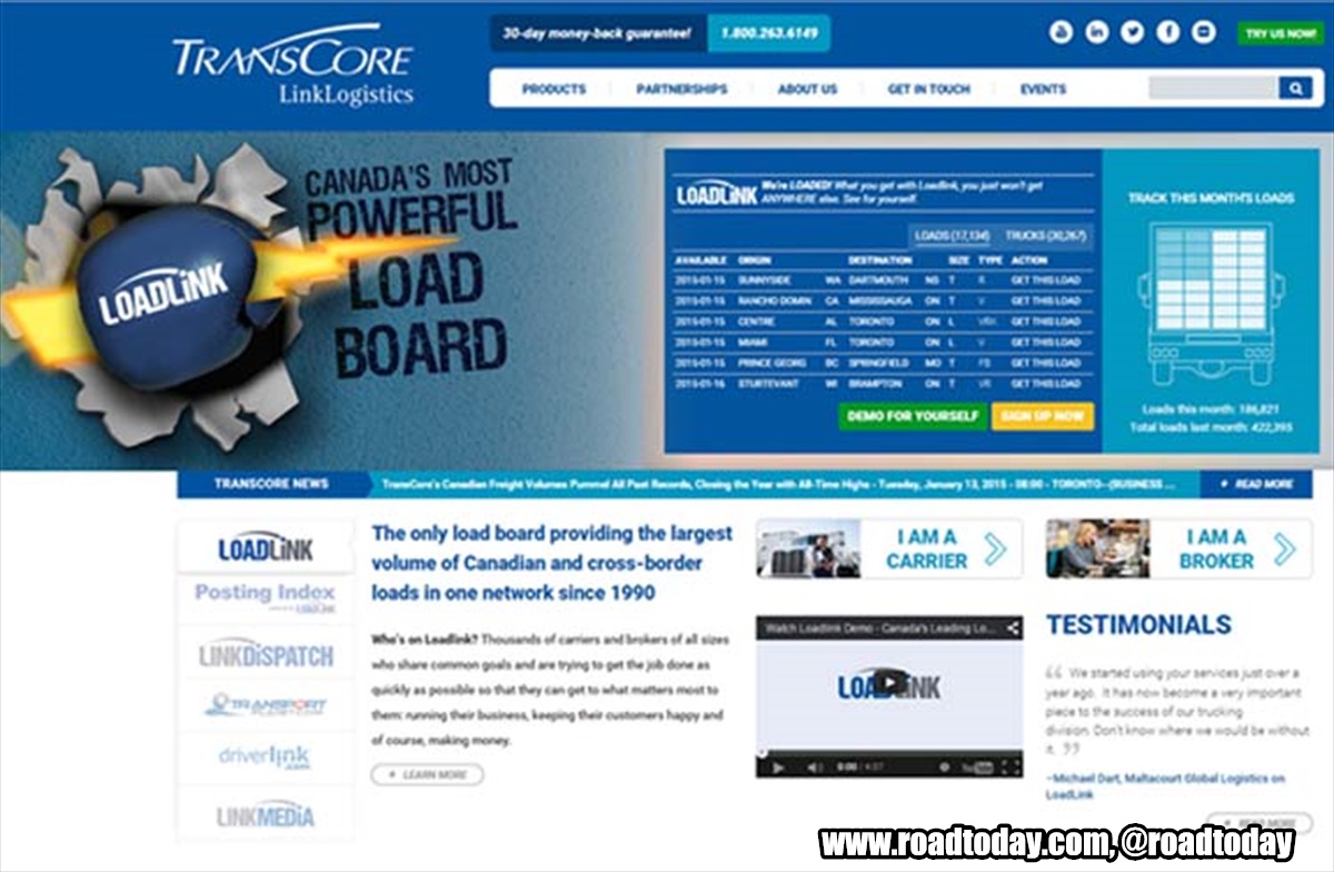 TransCore Link Logistics Launches New Dynamic Website