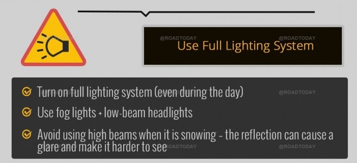 Winter Driving Safety Tips – Use Full Lighting System