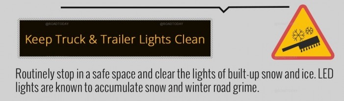 Winter Driving Safety Tips – Keep Truck & Trailer Lights Clean